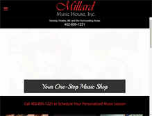 Tablet Screenshot of millardmusichouse.net